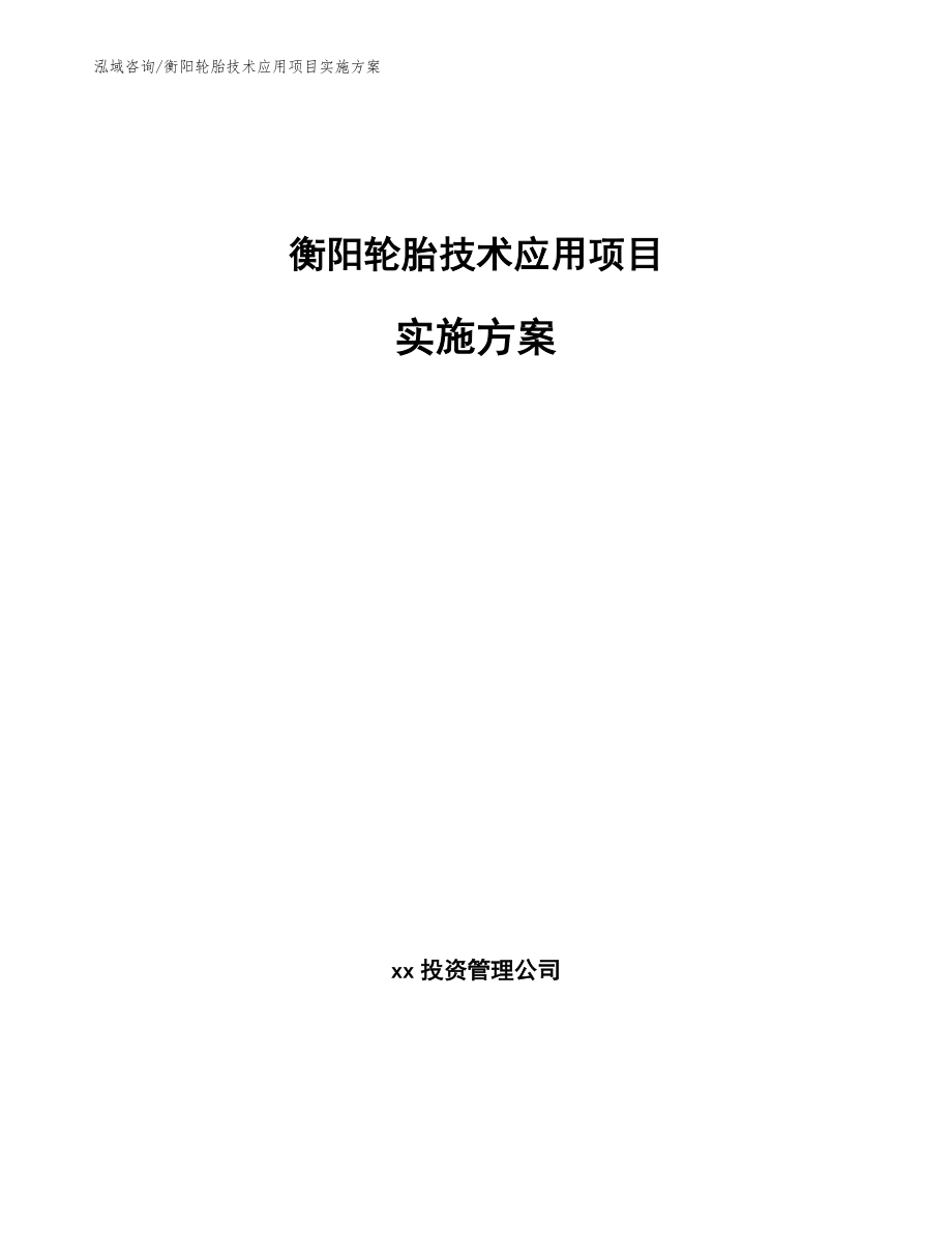 衡阳轮胎技术应用项目实施方案_第1页