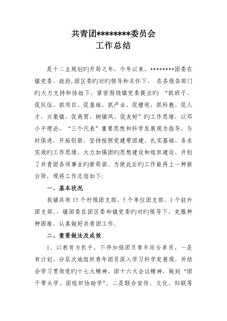 团委工作总结_第1页