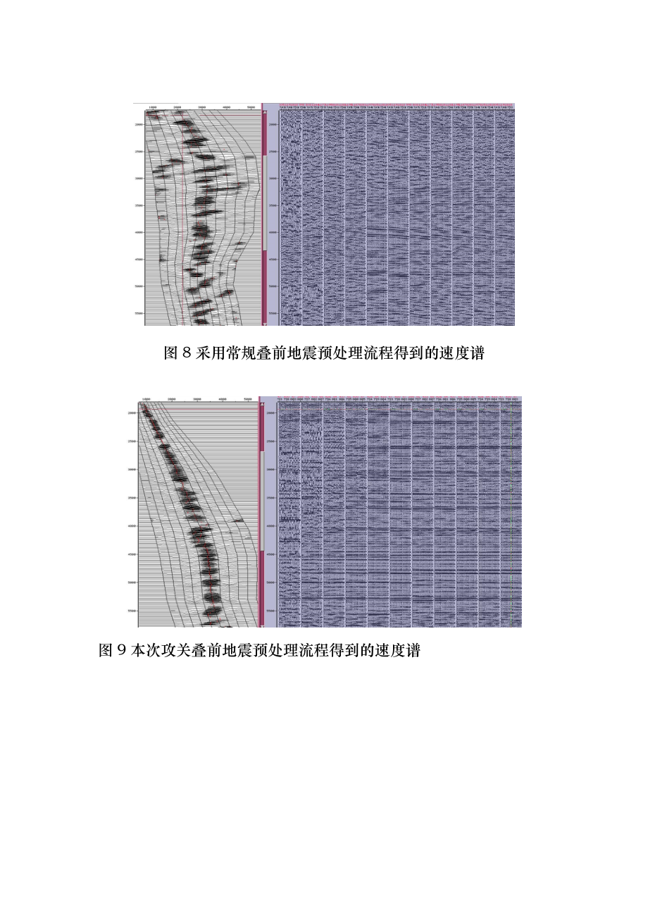 图8采用常规叠前地震预处理流程得到的速度谱_第1页