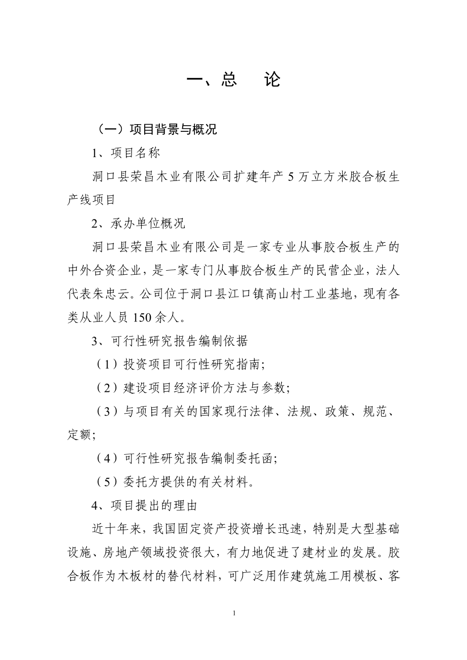 荣昌木业可研 (2)_第1页