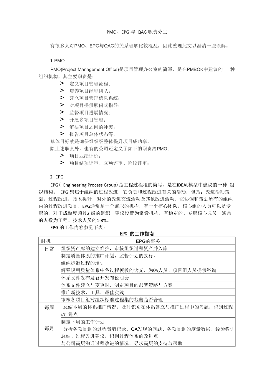 PMO EPG与QAG职责分工_第1页