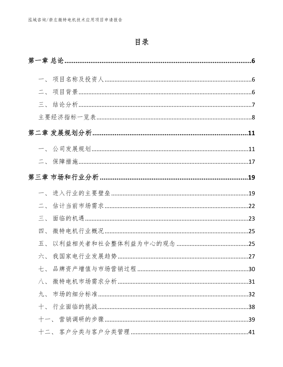 崇左微特电机技术应用项目申请报告【参考范文】_第1页