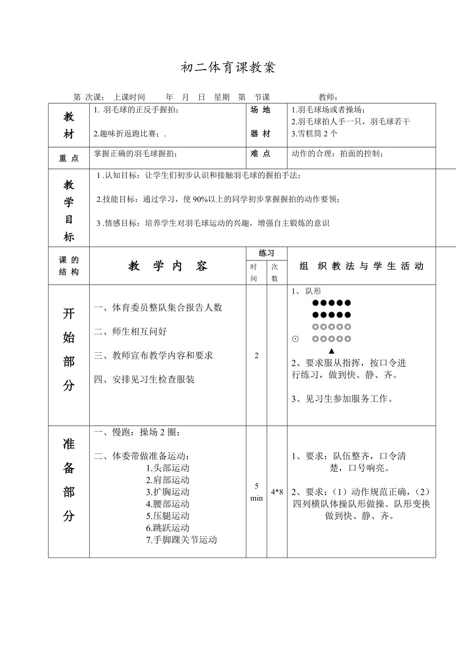 羽毛球握拍教案_第1页