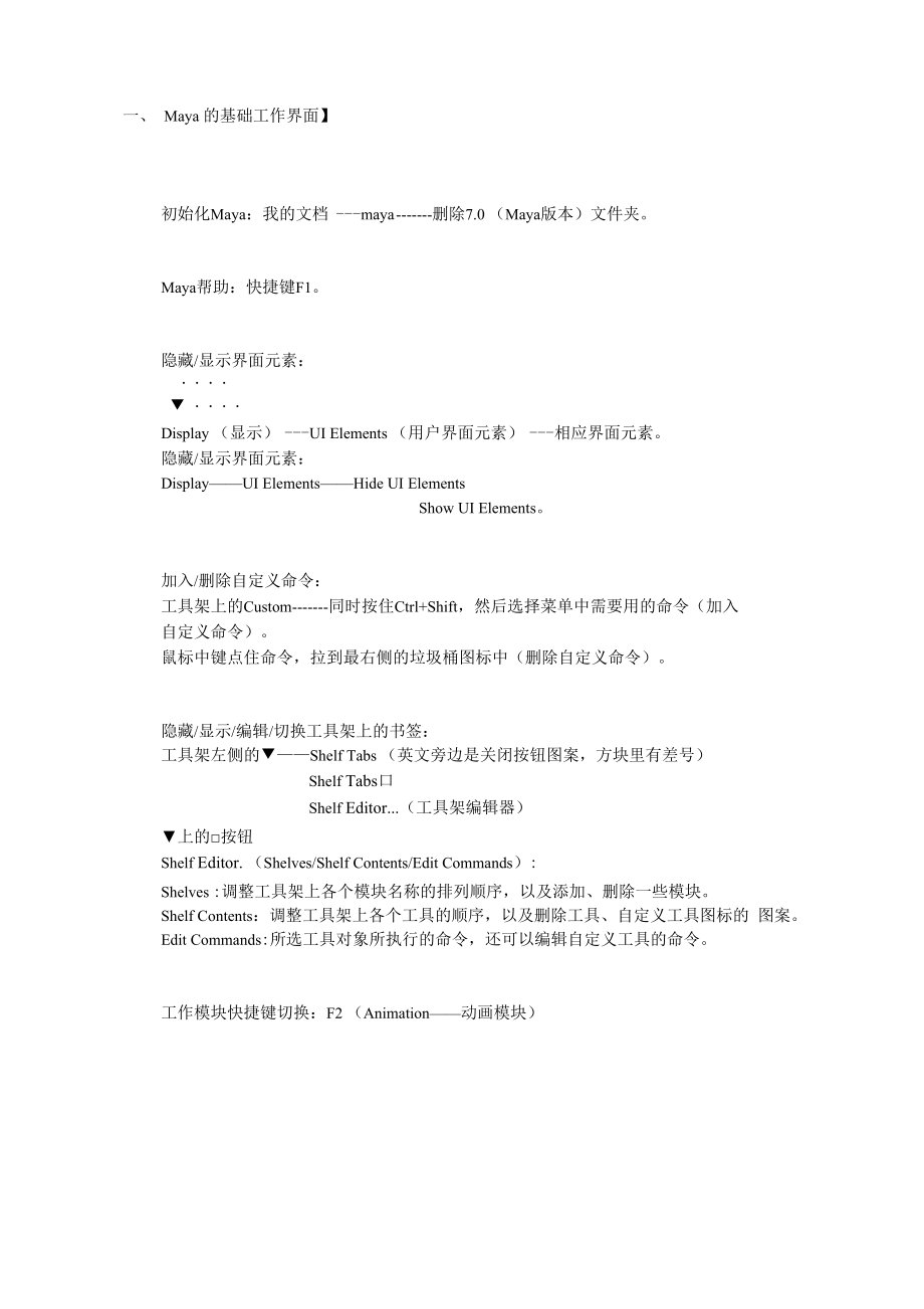 Maya的基础工作界面_第1页