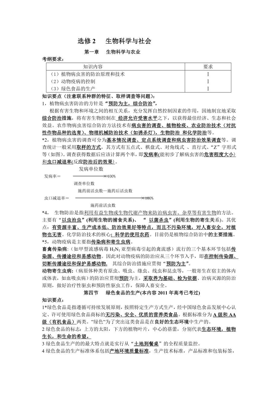 高中生物IB模块知识点整理(选修二)浙教_第1页