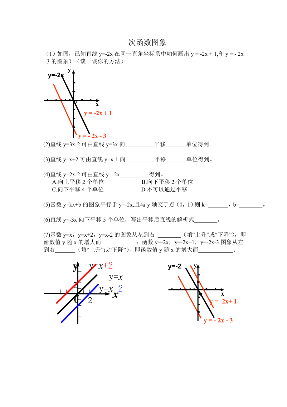 一次函数的图象习题_第1页
