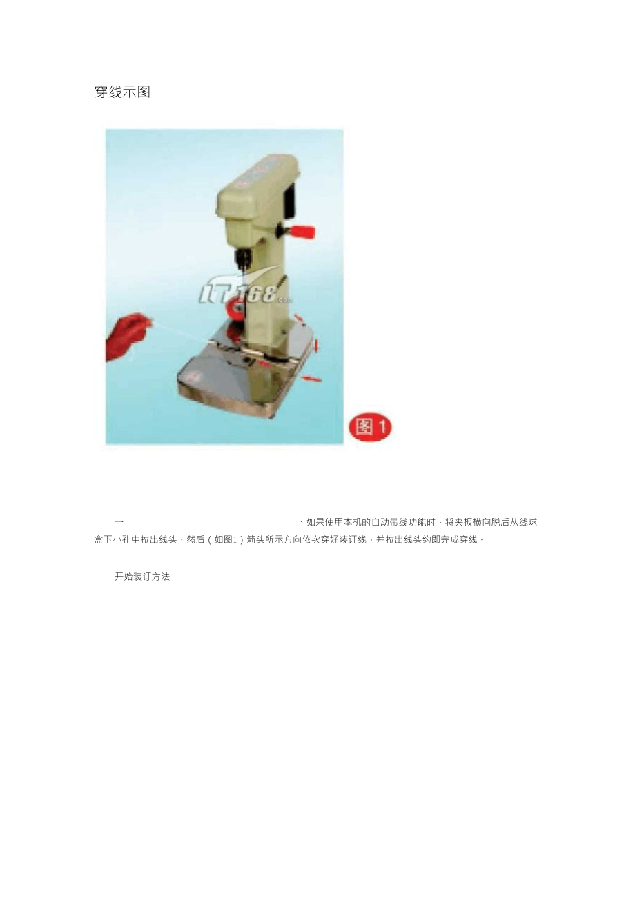 云广168自动装订机穿线示图_第1页