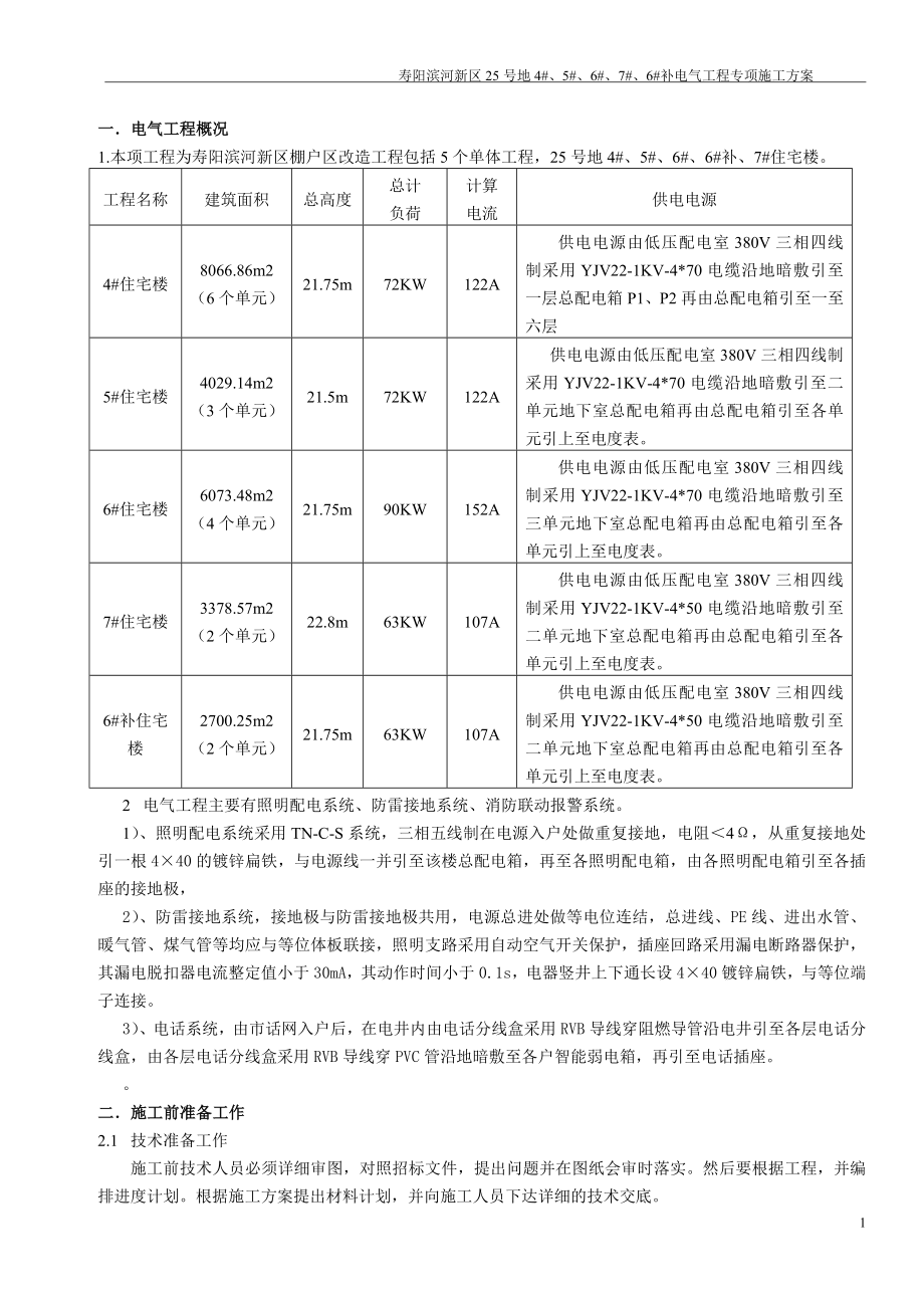 建筑电气工程施工方案_第1页