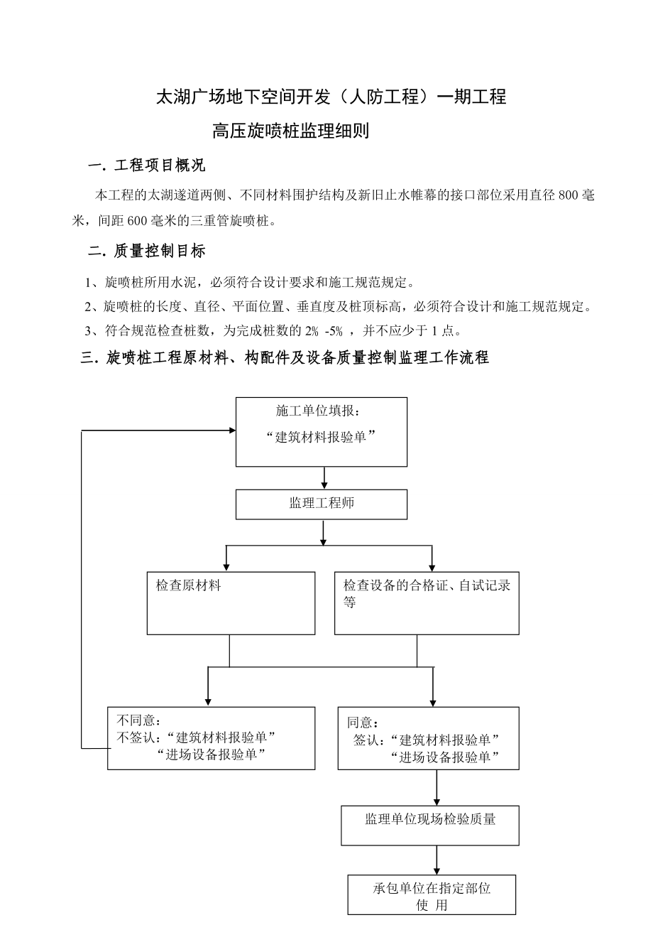 高压旋喷桩监理细则_第1页