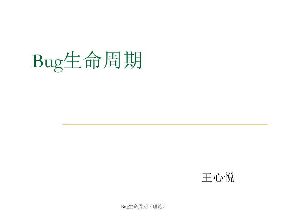 Bug生命周期理论课件_第1页