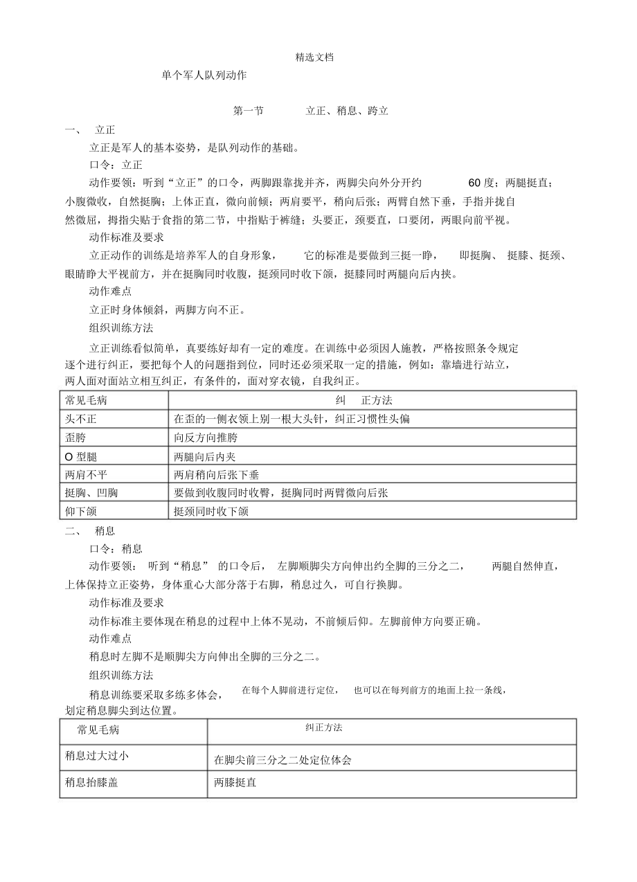 单个军人队列动作(已修改)_第1页