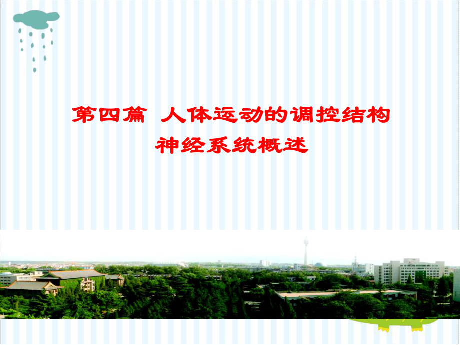 人体运动的调控结构-神经系统概述_第1页