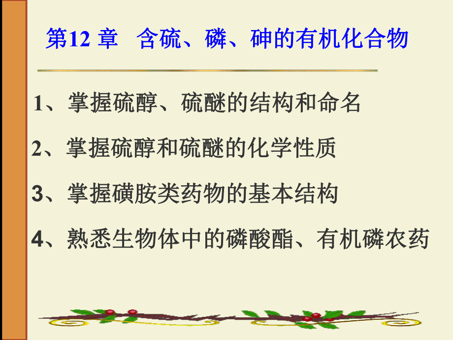 含硫磷砷的有机物课件_第1页
