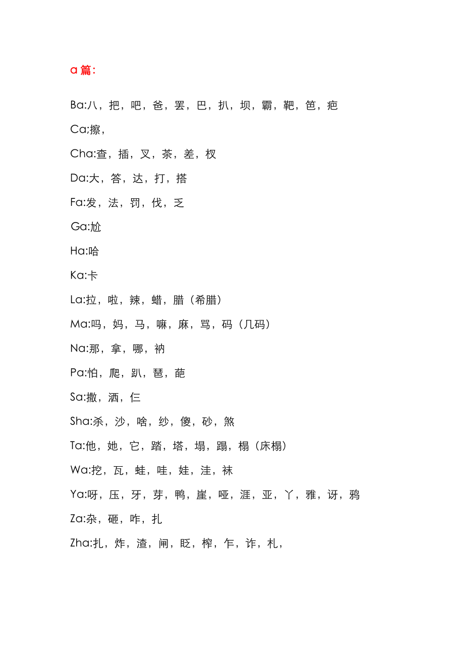 常用韵脚字-韵脚字怎么写_第1页