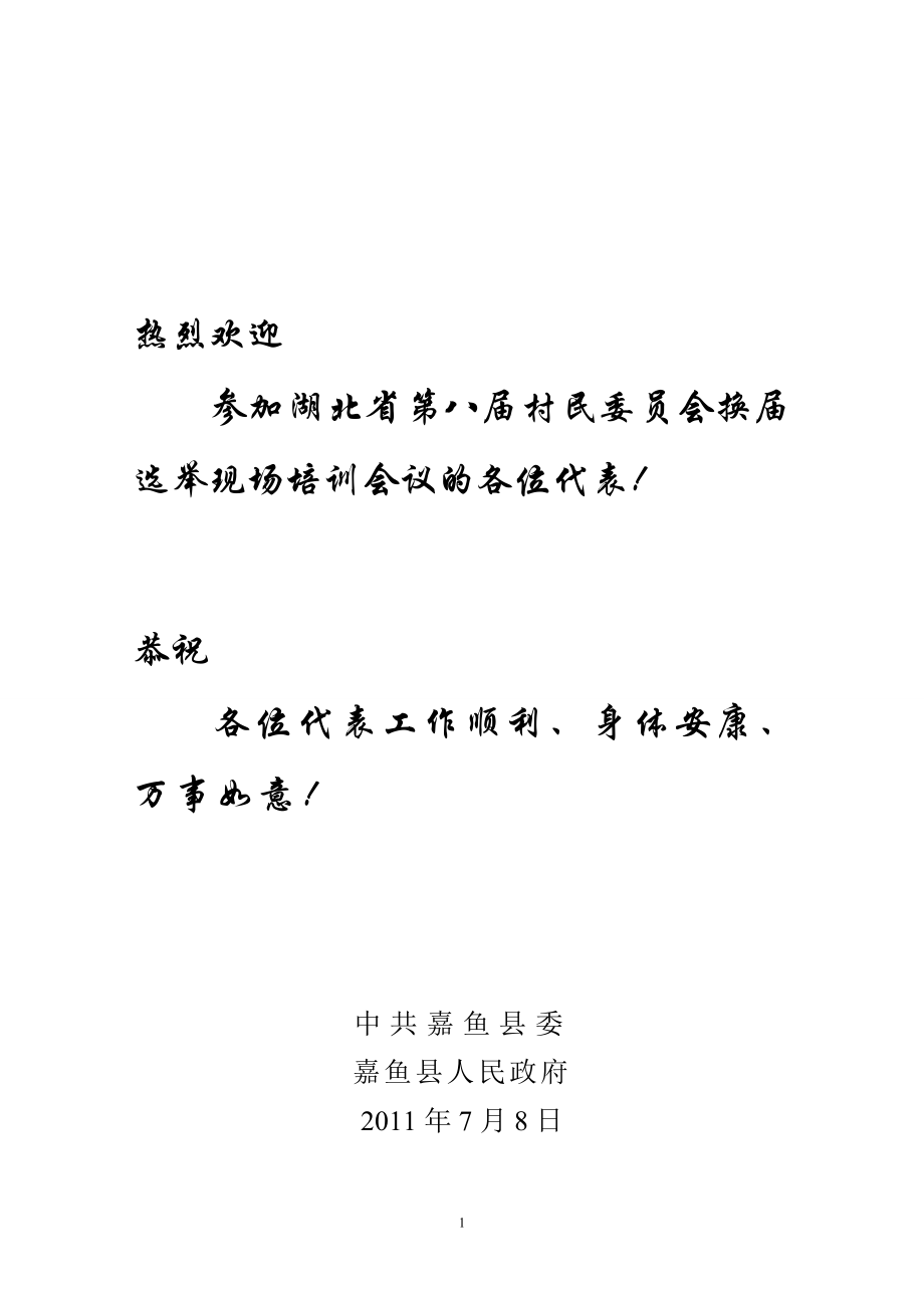 调研报告换届选举会议指南_第1页