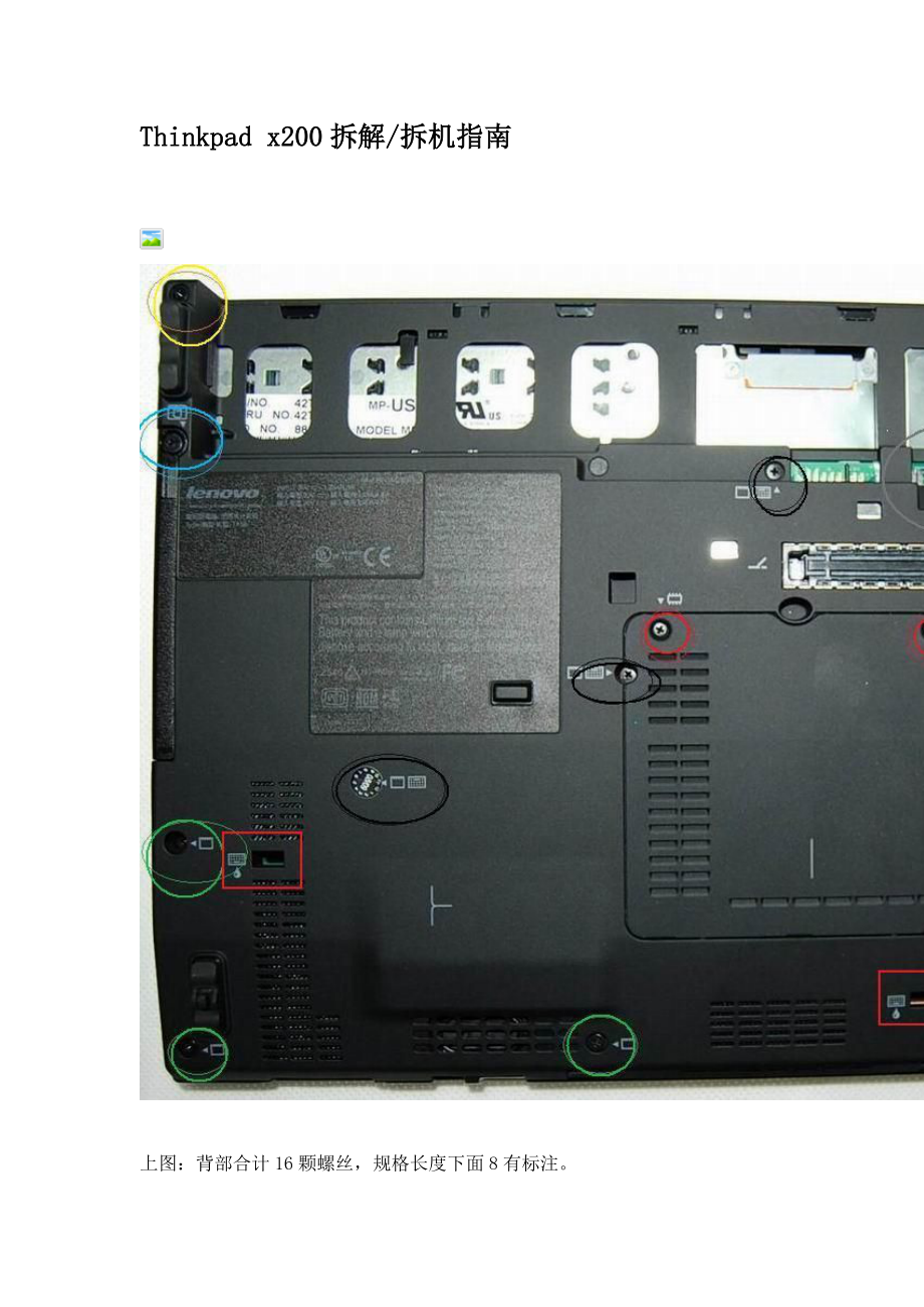 ThinkPadLenovoX200系列拆机详解_第1页