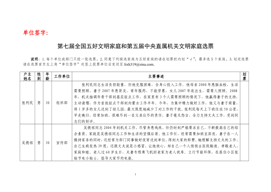 第二届团中央直属机关“新世纪杰出青年”候选人情况简介_第1页