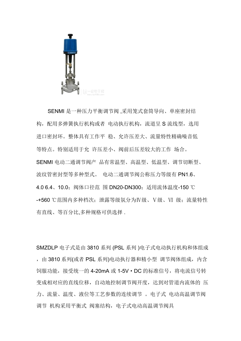 蒸汽电动调节阀原理_第1页