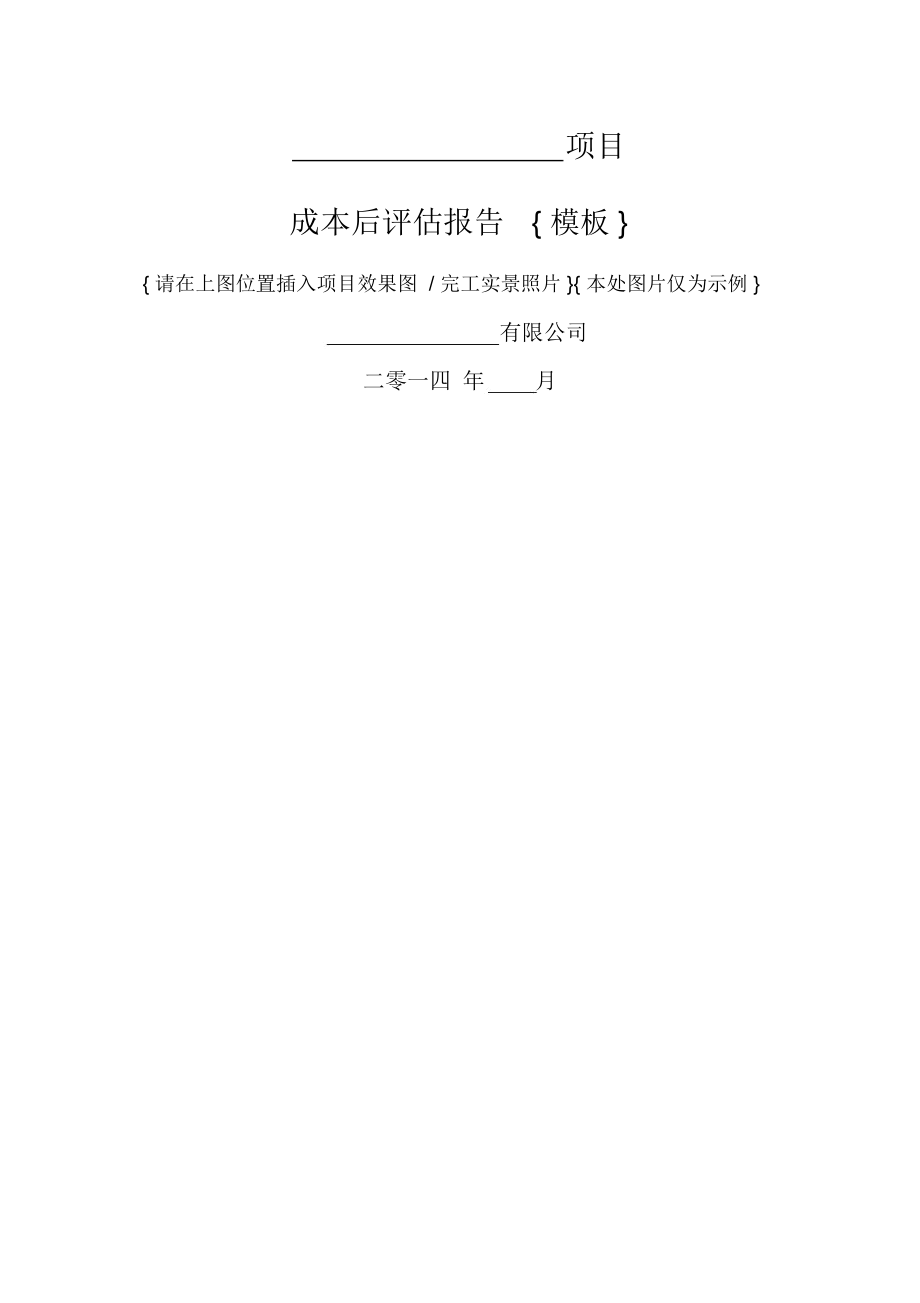项目成本后评估报告_第1页