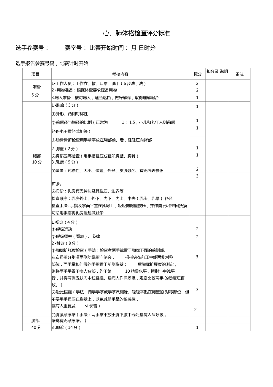心肺体格检查评分标准_第1页