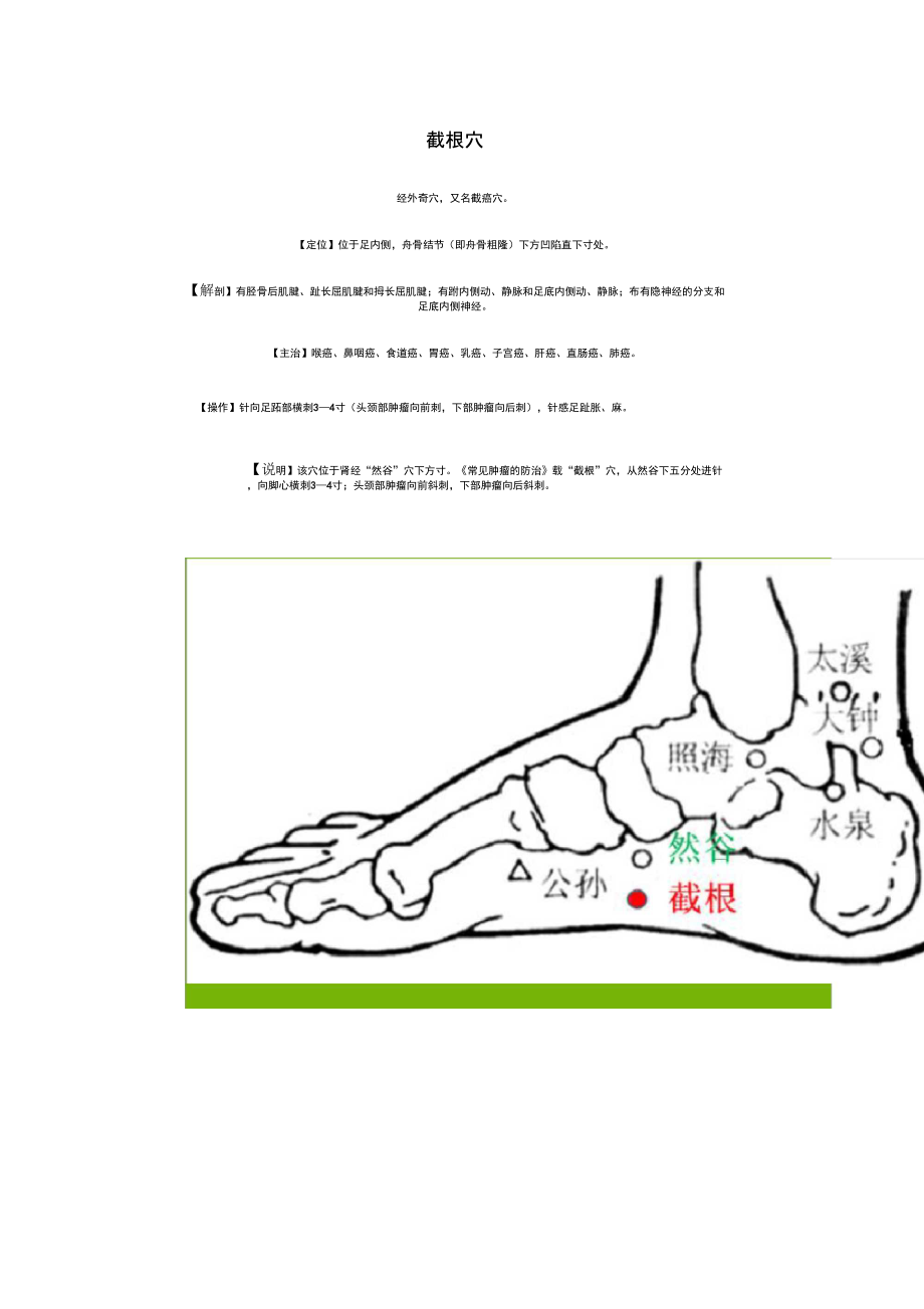 截根穴,又名截癌穴_第1页