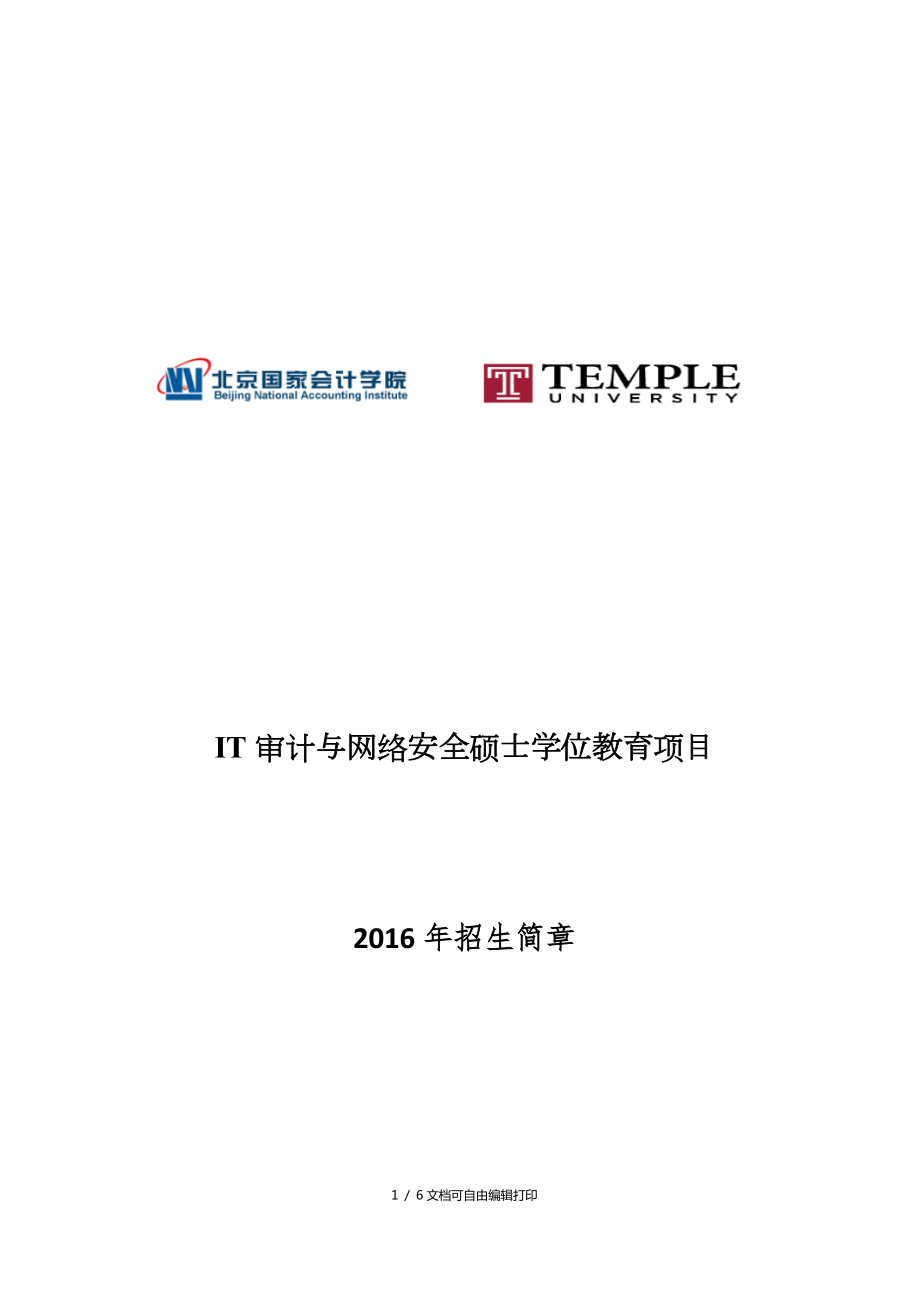 IT审计及网络安全硕士学位教育项目_第1页