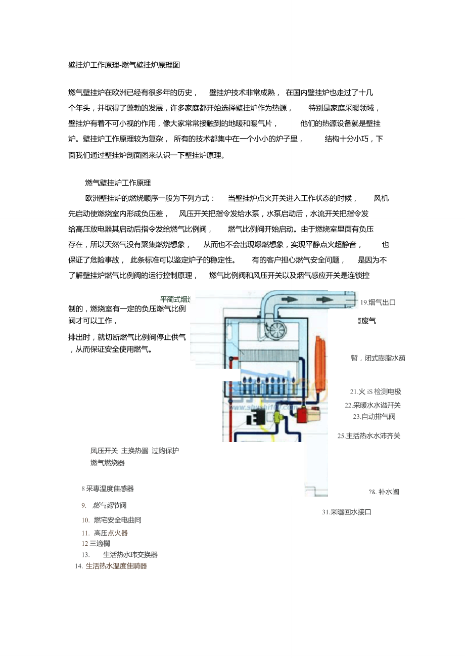 壁挂炉工作原理燃气壁挂炉原理图_第1页