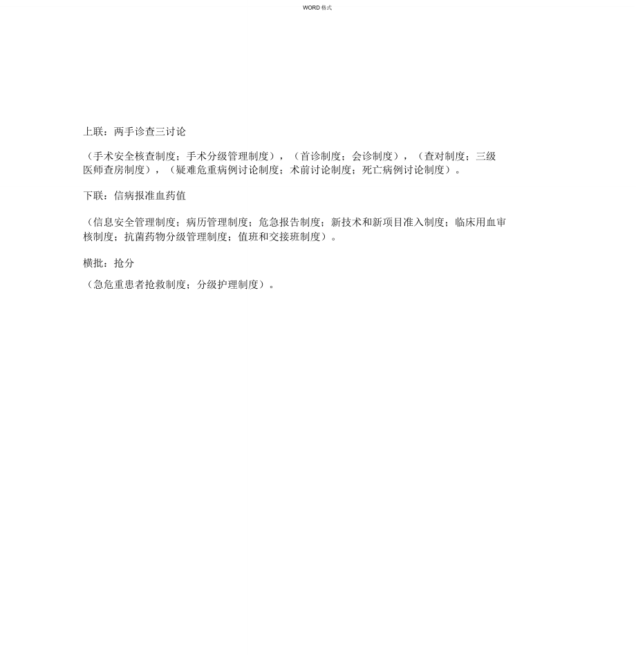 医疗十八项核心制度速记对联_第1页