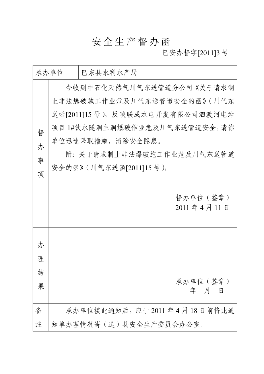 安全生产督办函_第1页