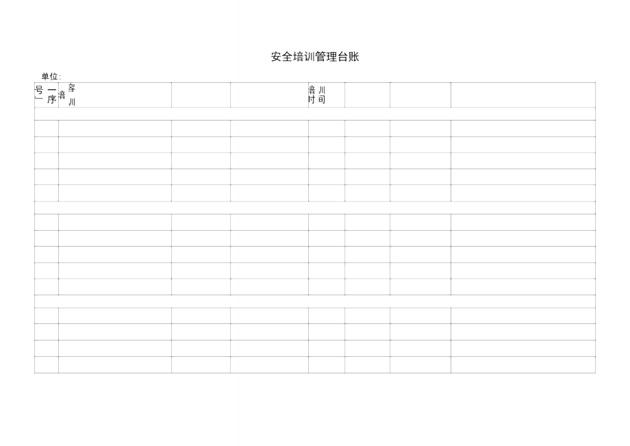 安全教育培训台账模板.4.23_第1页
