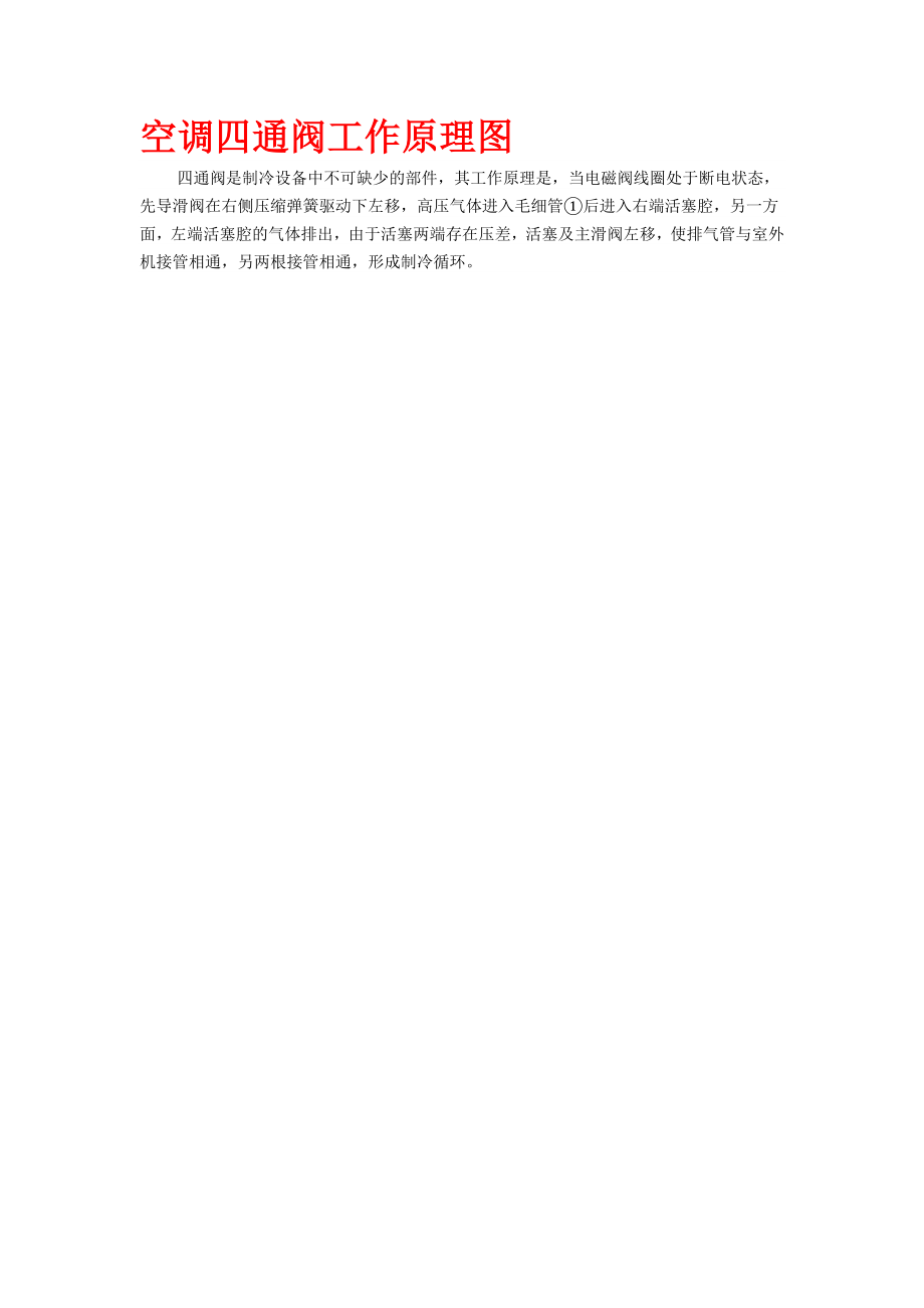空调四通阀工作原理图_第1页