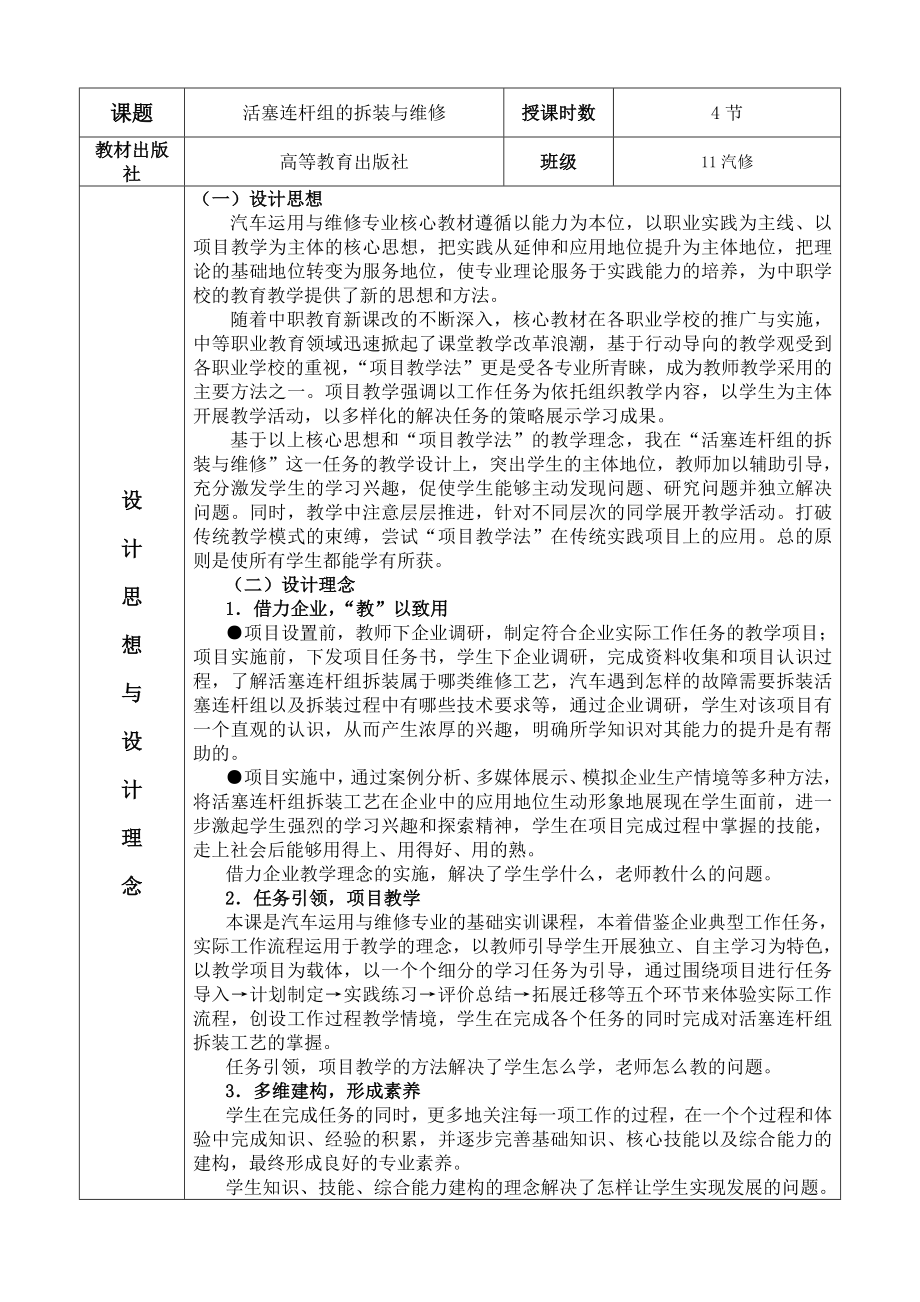 活塞连杆组的拆装与维修_第1页