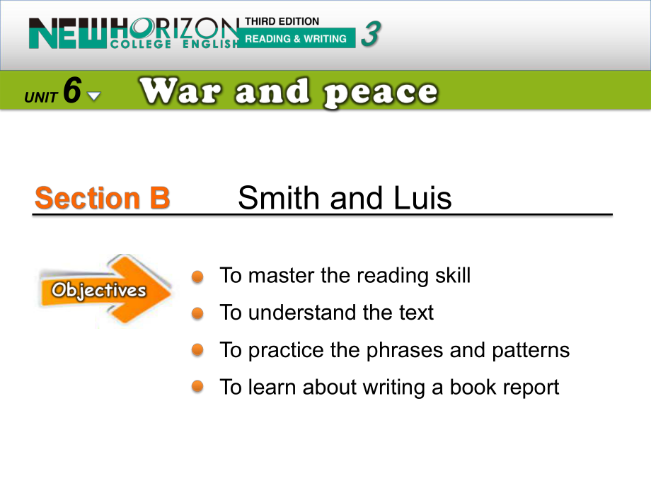 新视野大学英语(第三版)读写教程BookIII-Unit6-Section-B-Smith-and-Luis课件_第1页