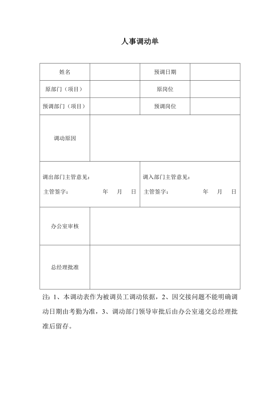 人事调动单_第1页