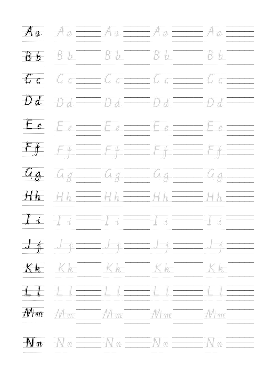 英文字母手写体描红书写字帖有笔顺也可仿写_第1页