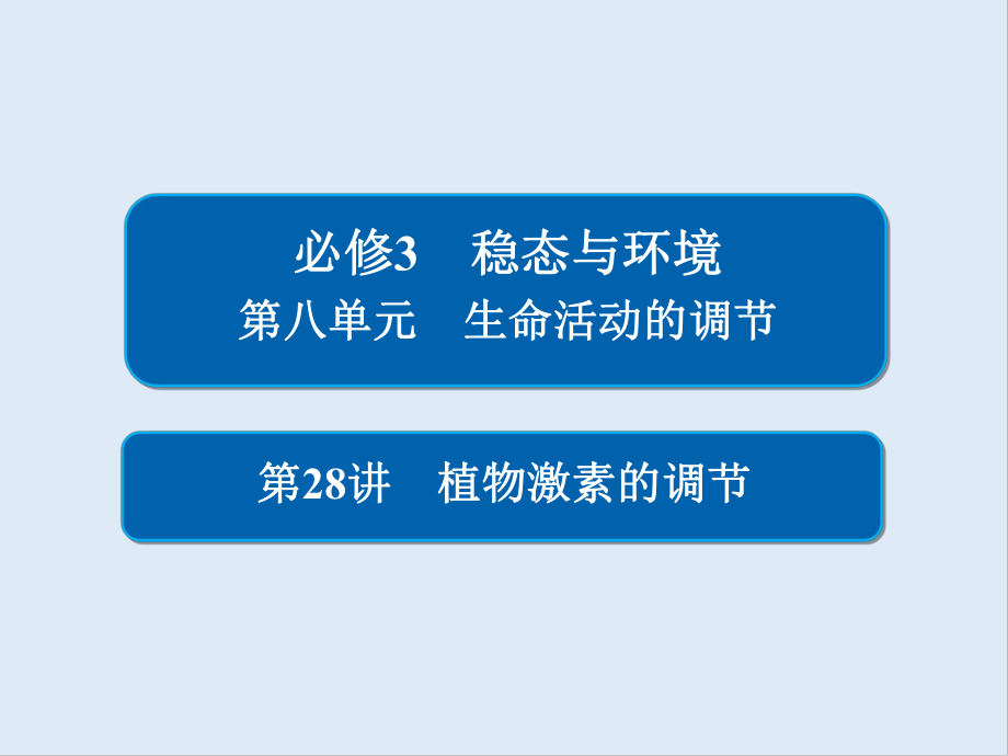 版高考生物高分计划一轮课件：第28讲　植物激素的调节 28_第1页