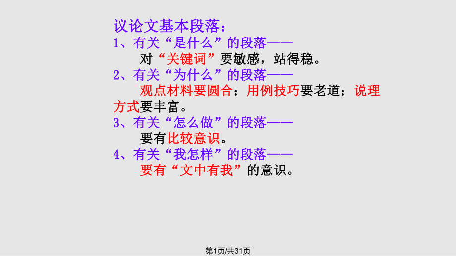 议论段落写作指导_第1页