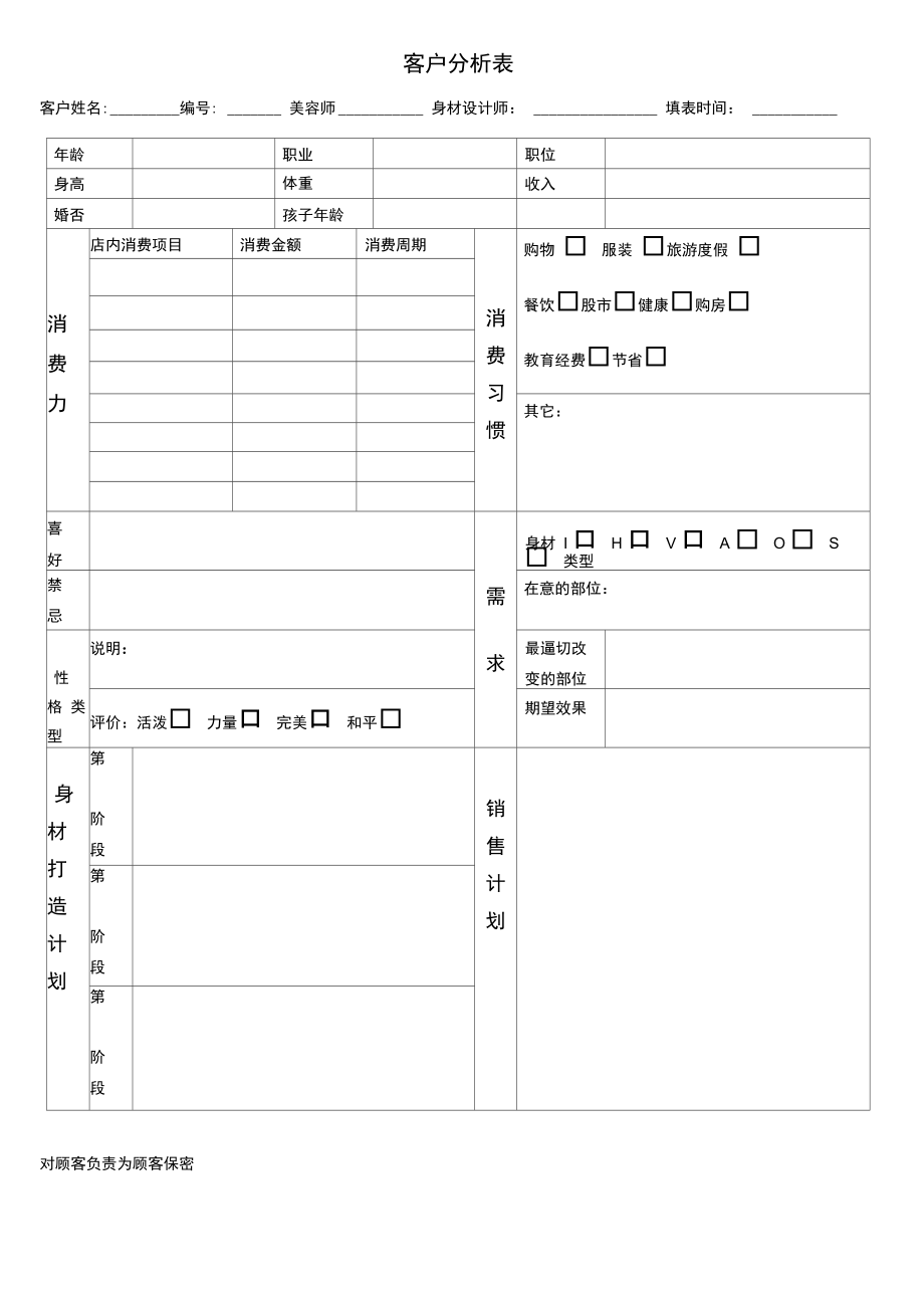 美容院客户分析表_第1页