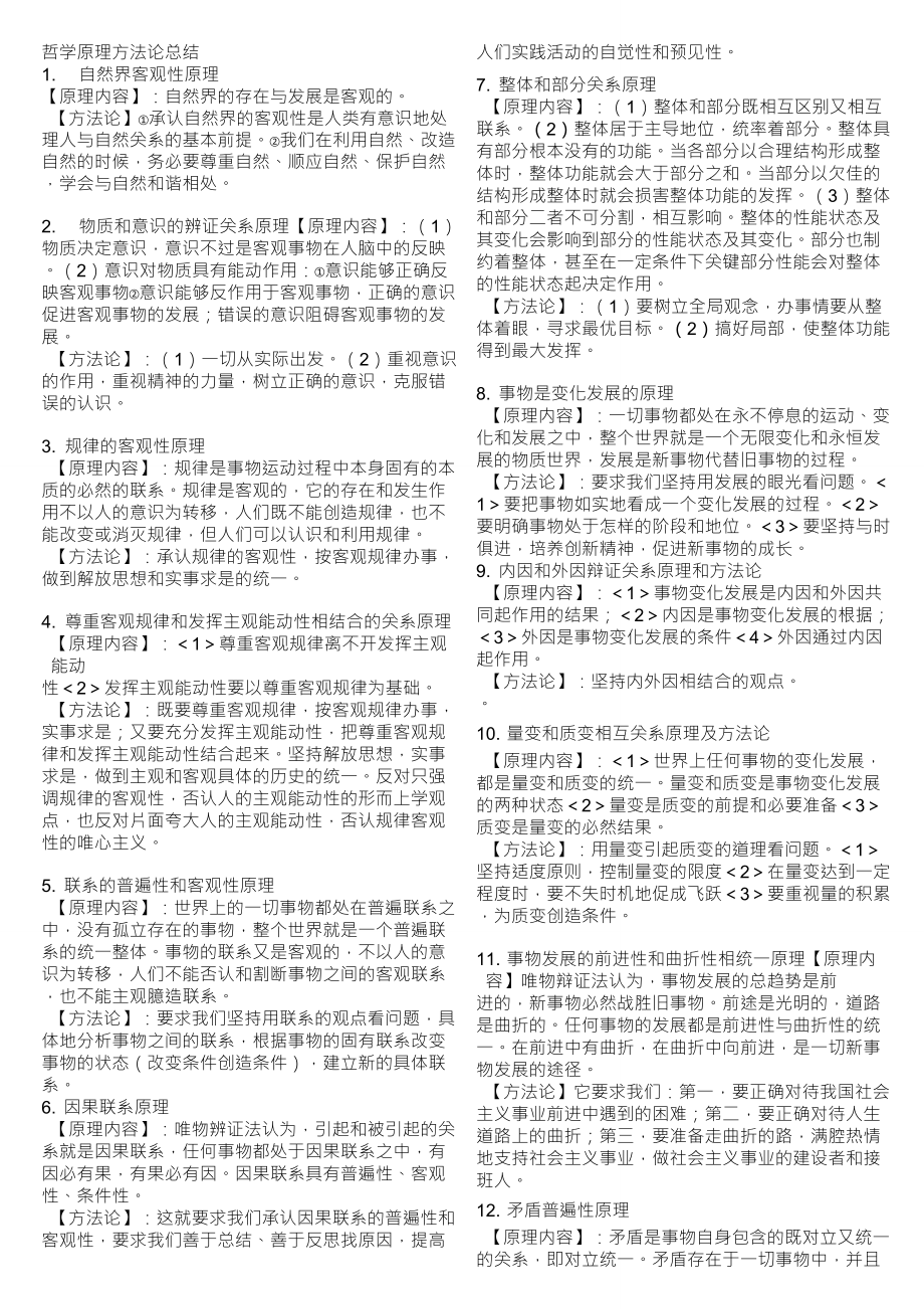 哲学原理方法论总结考研_第1页