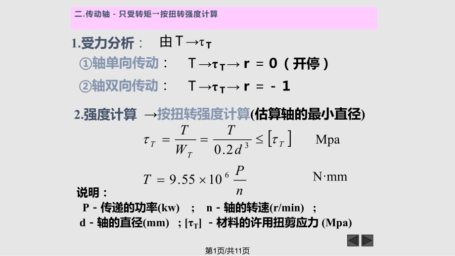 轴弯矩扭矩强计算方法_第1页
