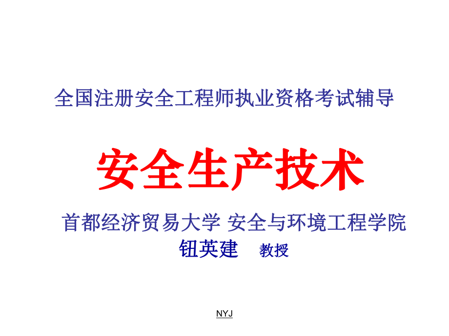 全国注册安全工程师执业资格考试辅导_第1页