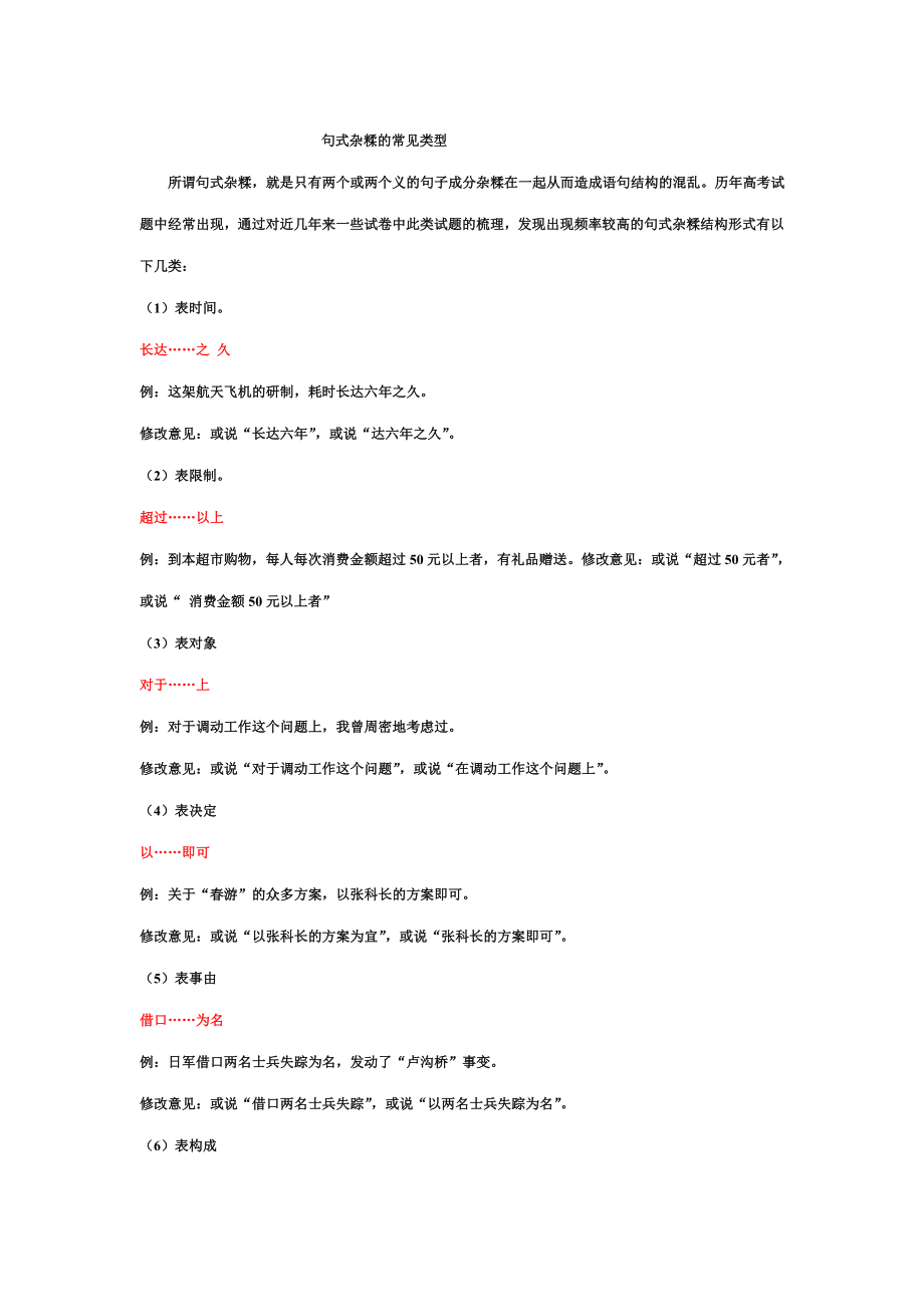 句式杂糅的常见类型_第1页