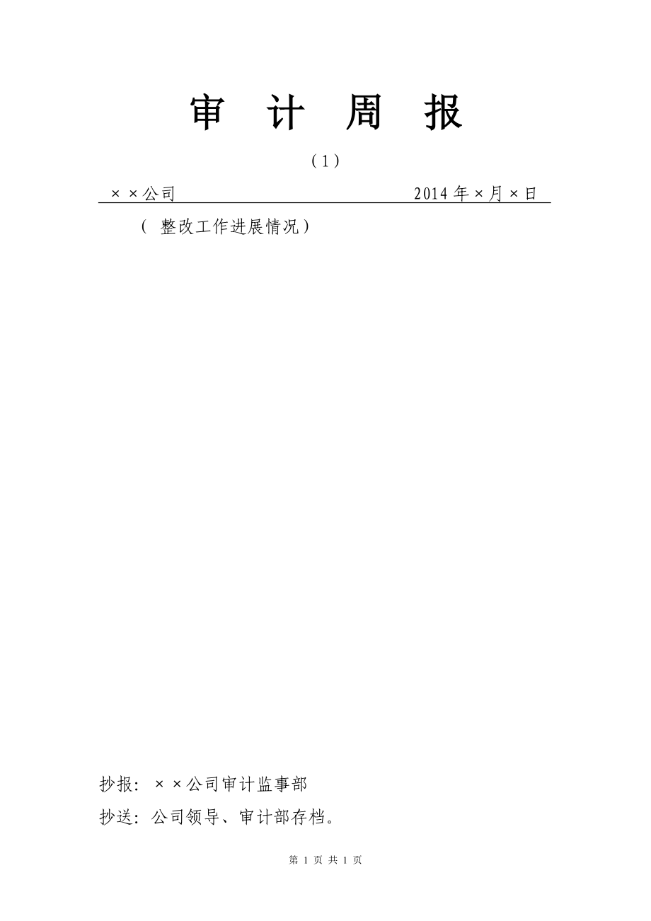 审计周报(模板)_第1页