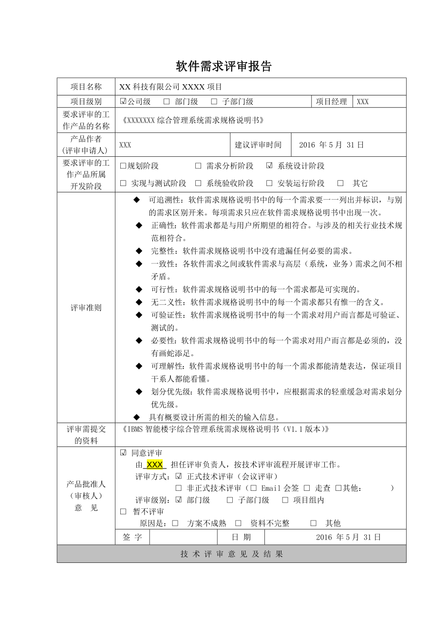 软件需求评审报告_第1页