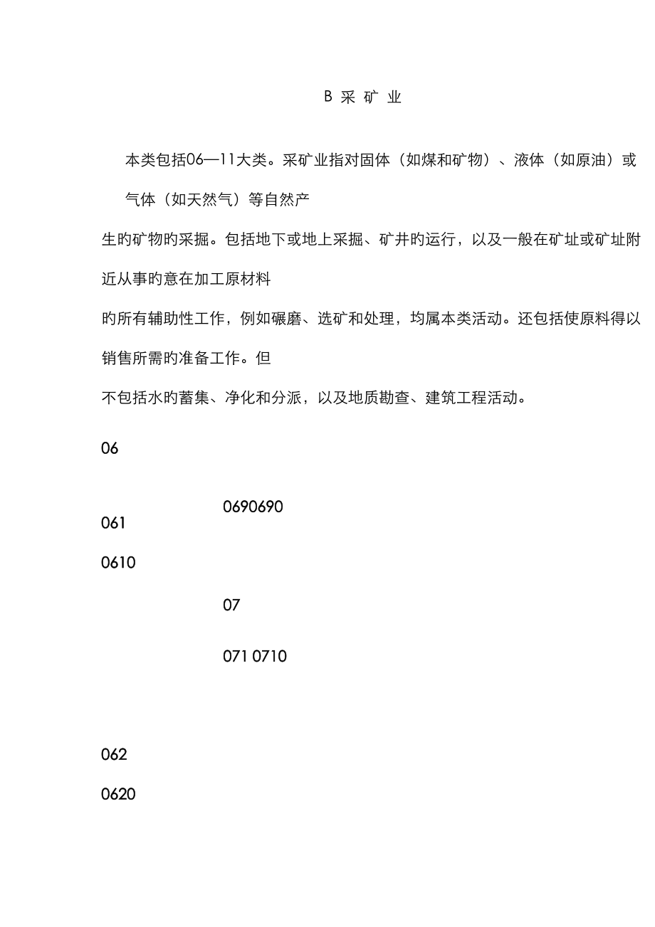 本类包括大类采矿业指对固体如煤和矿物_第1页