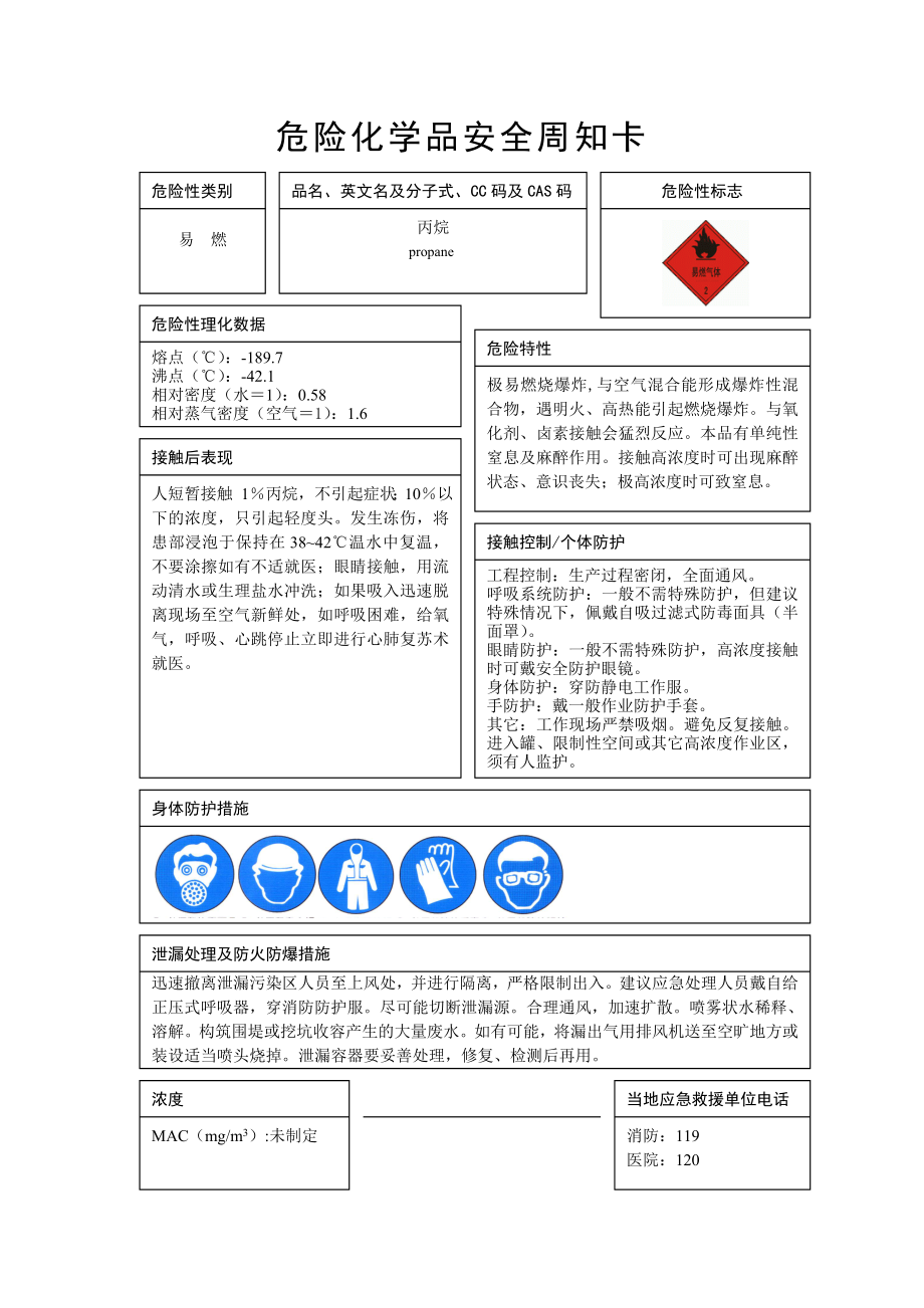 丙烷(危险化学品安全周知卡)(共1页)_第1页