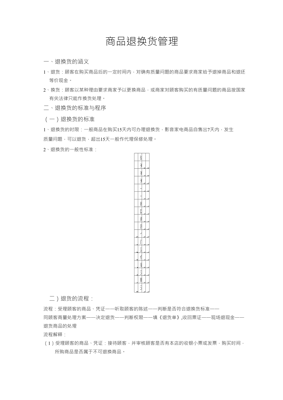 711退换货管理制度_第1页