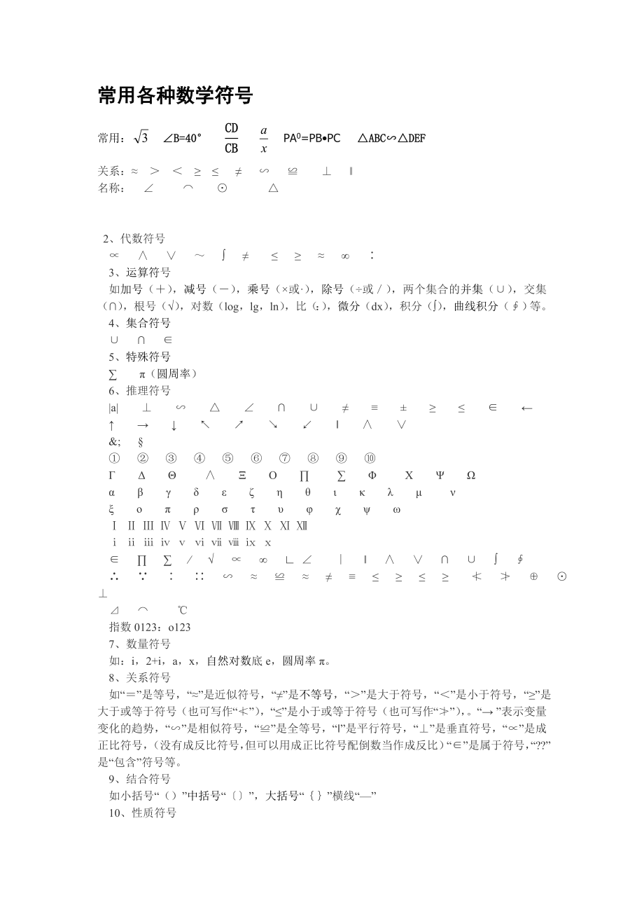各种数学输入格式_第1页