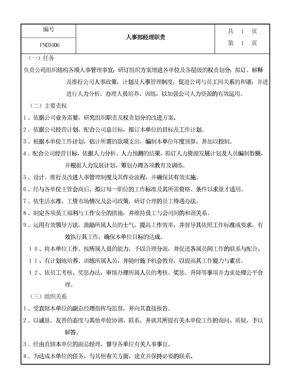 人事部经理职责_第1页