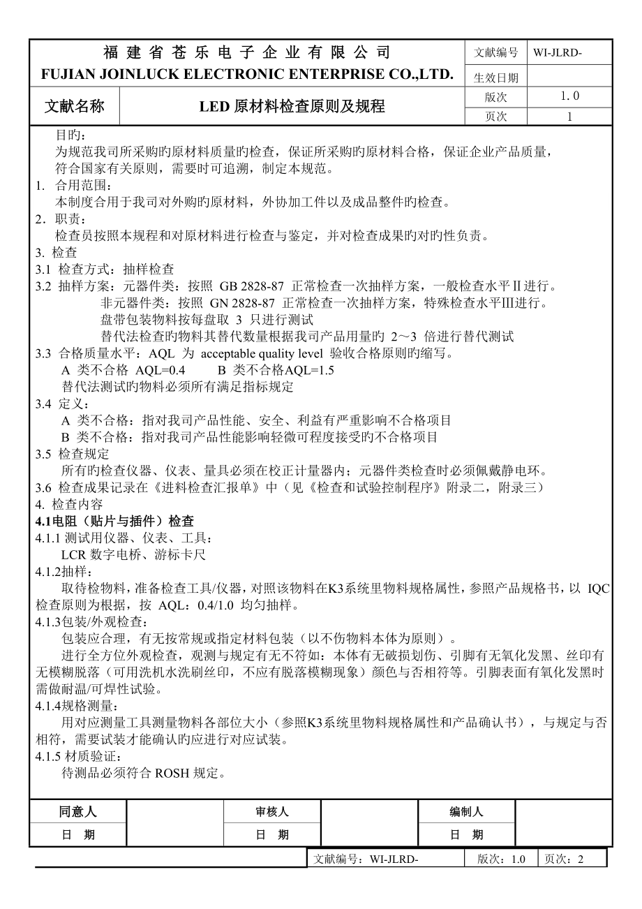 原材料检验标准及规程_第1页